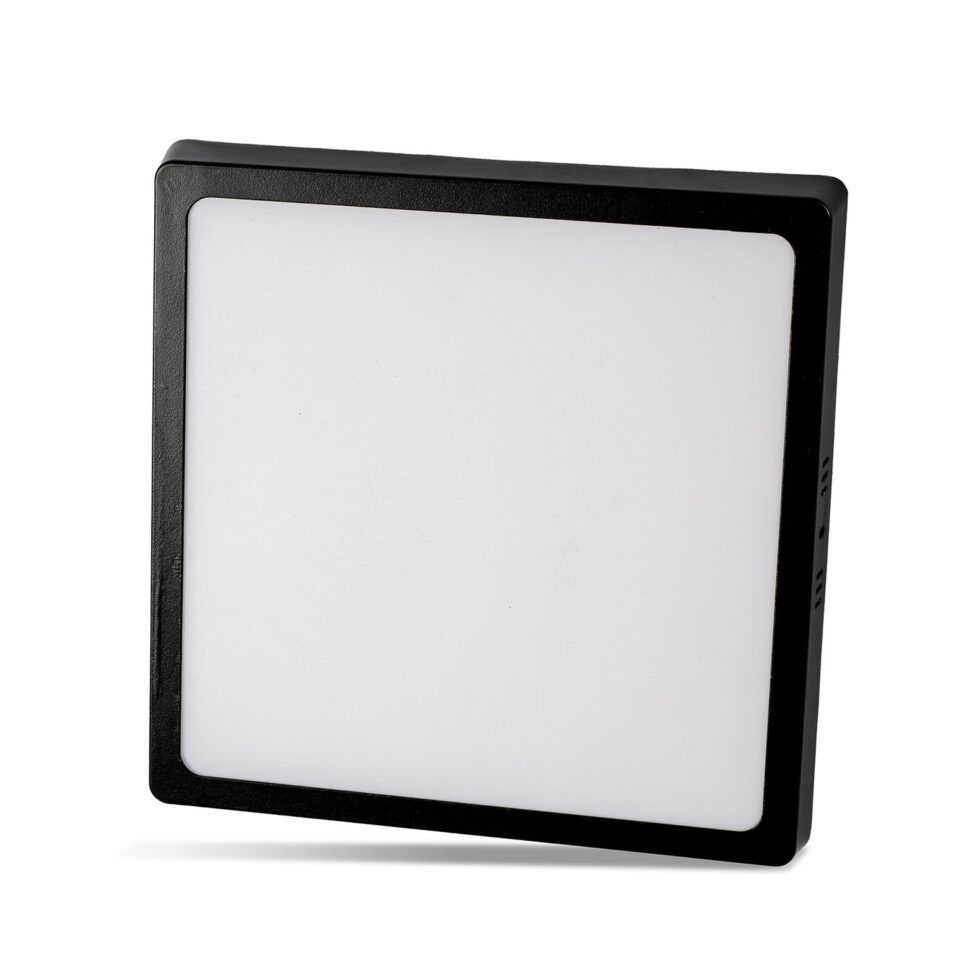 NOAS 24w siyah LED panel kare sıva üstü slim aydınlatma armatürü