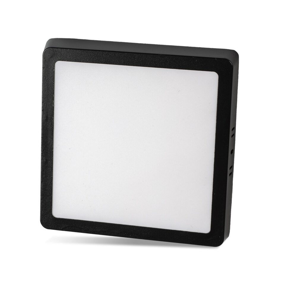 NOAS 18w LED panel sıva üstü kare siyah modern aydınlatma armatürü