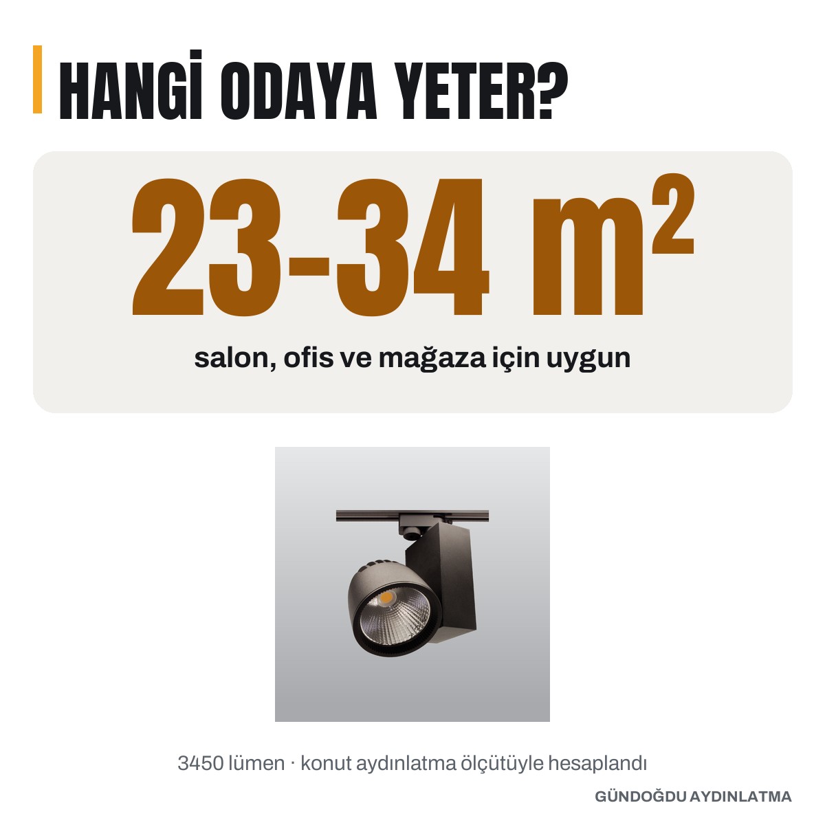 ACK 40W LED Ray Armatür Siyah 6500K - AD30-14731 - oda ve adet rehberi