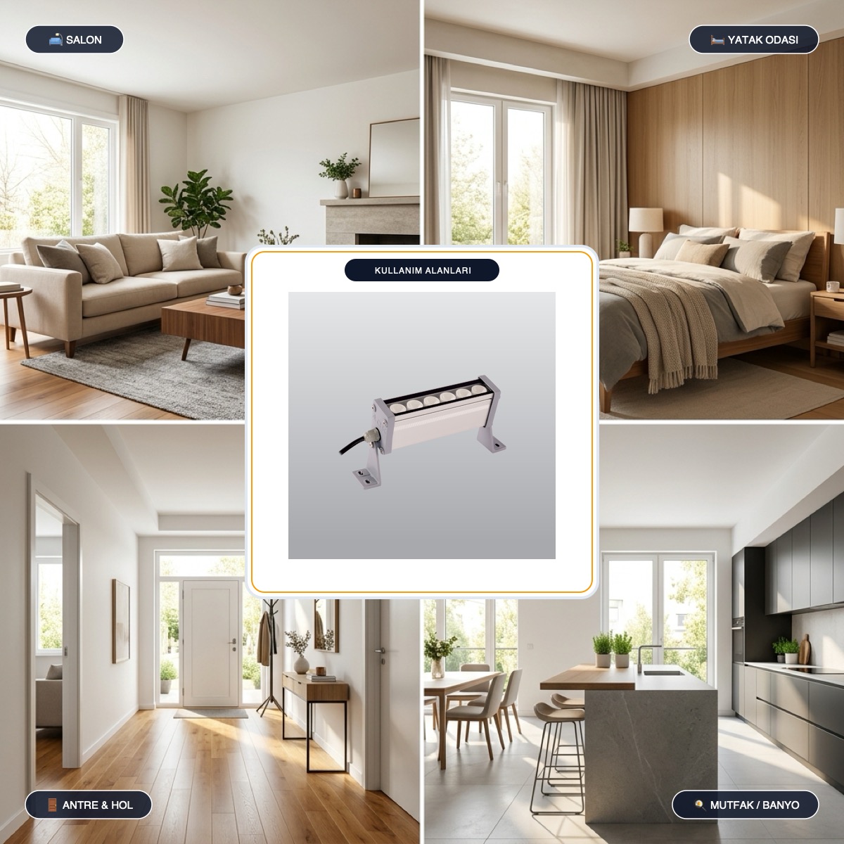 ACK 6W LED Wallwasher Yeşil - AT20-00653 - Görsel 3