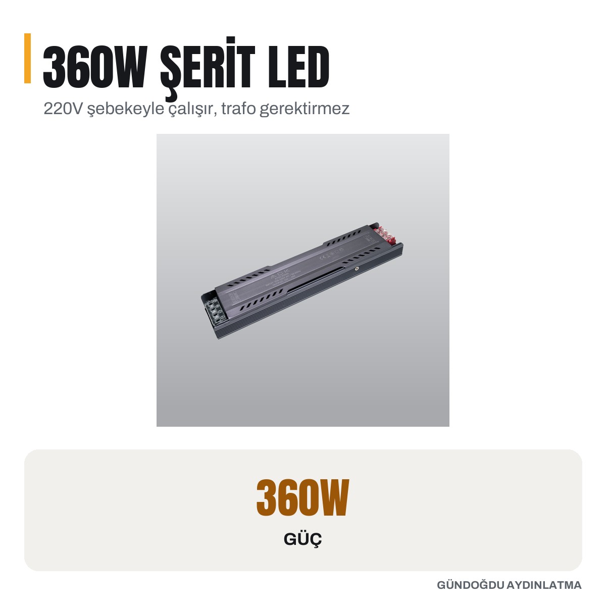 ACK 12V 30A LED Trafo - AY02-03600 - öne çıkan özellikler