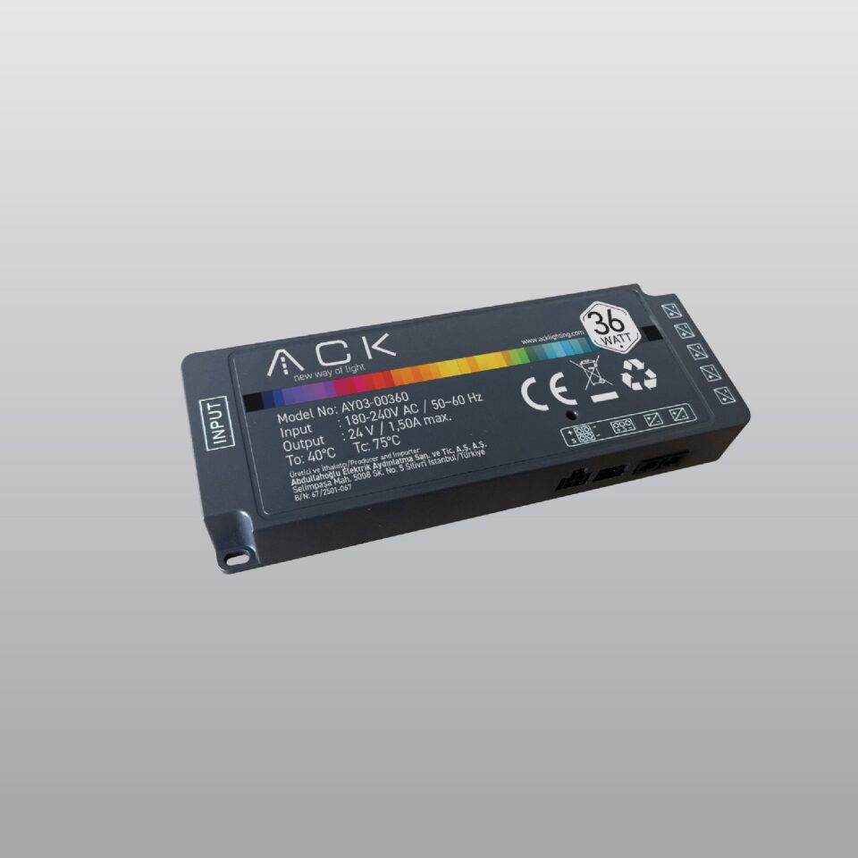 ACK 24V LED Bar Sürücüsü 100W 49,5x22x238mm - AY03-01000 - ürün görseli