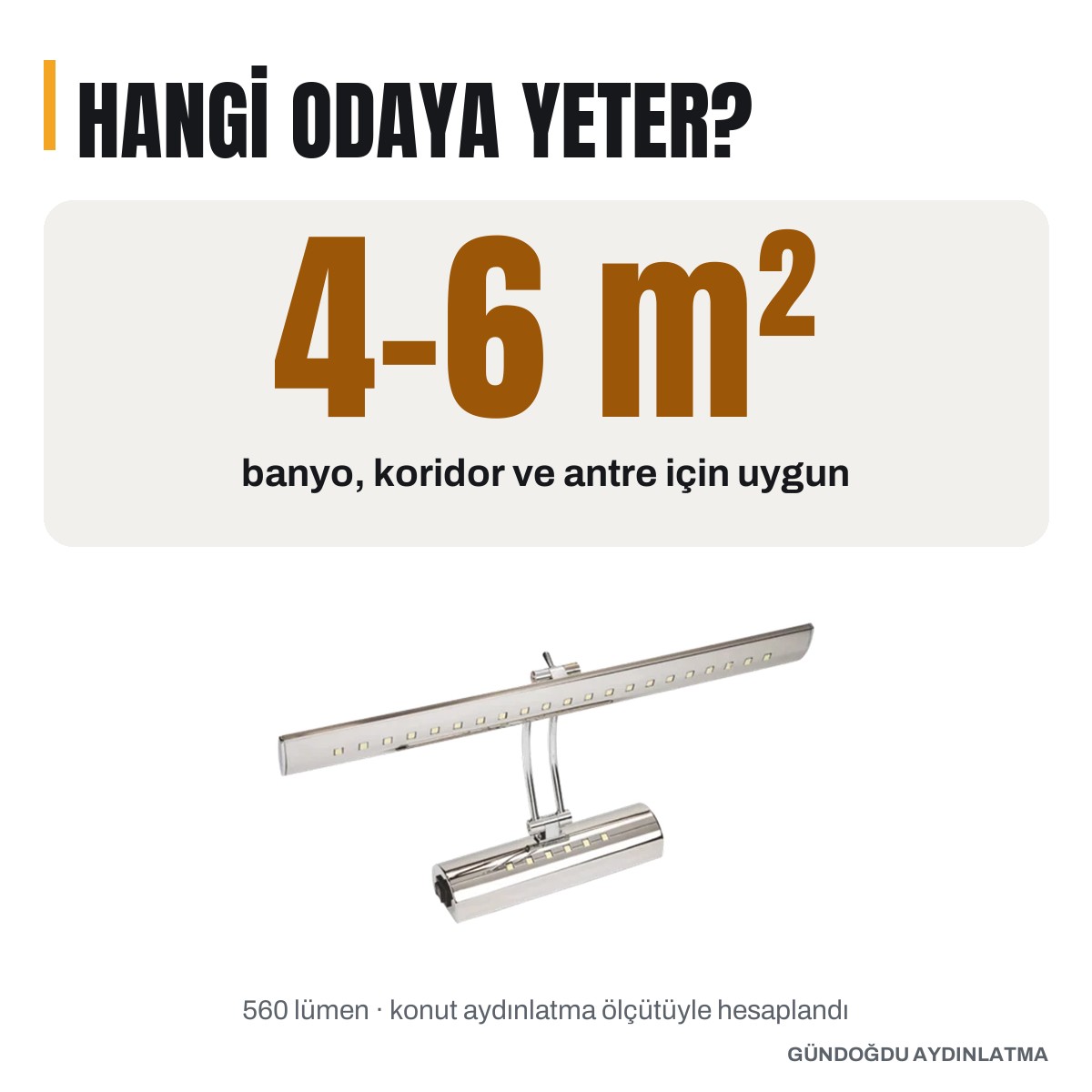 CATA Gold Kasa Kuğu LED'li Duvar Apliği 7W 6400K Beyaz Işık - CT-5212GB - oda ve adet rehberi