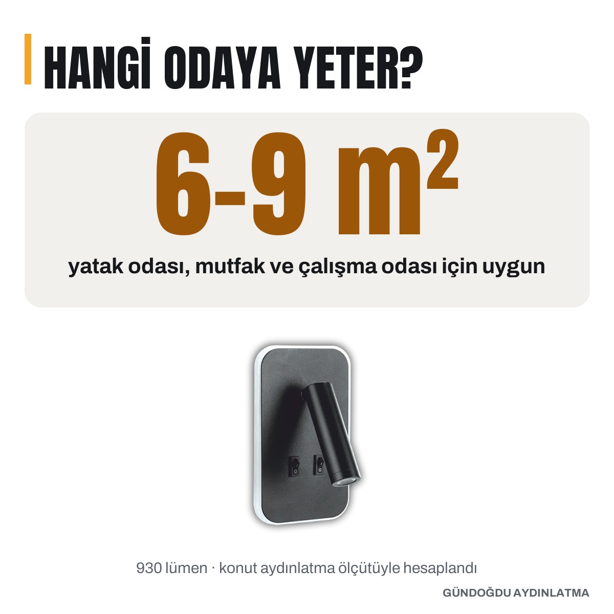 CATA 13W Siyah Kasa Çift Kademeli Yatak Başı Aplik 3200K Günışığı - CT-5253S - oda ve adet rehberi