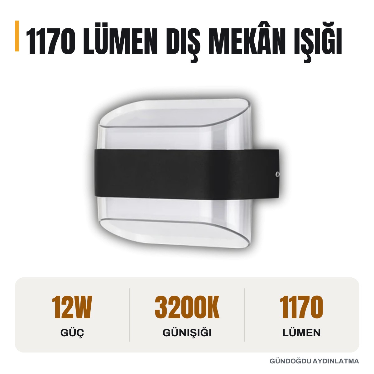 CATA 12W Gozo LED Aplik Dış Mekan Günışığı 3200K - CT-7044 - öne çıkan özellikler