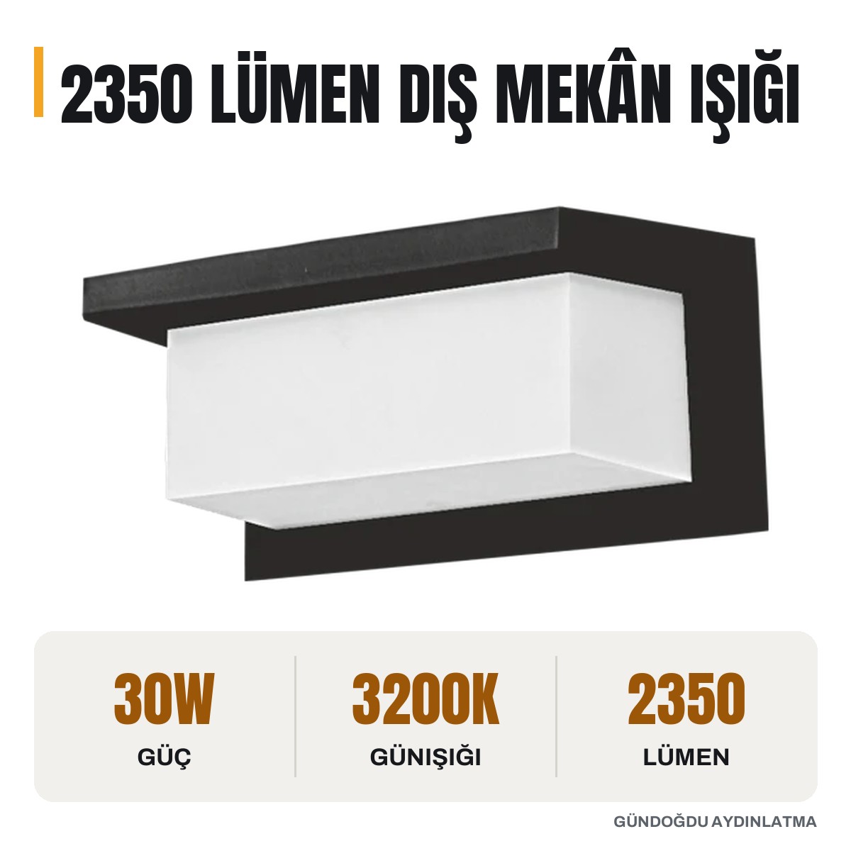 CATA Cunda 30W LED Aplik Dış Mekan 3200K Gün Işığı - CT-7084 - öne çıkan özellikler