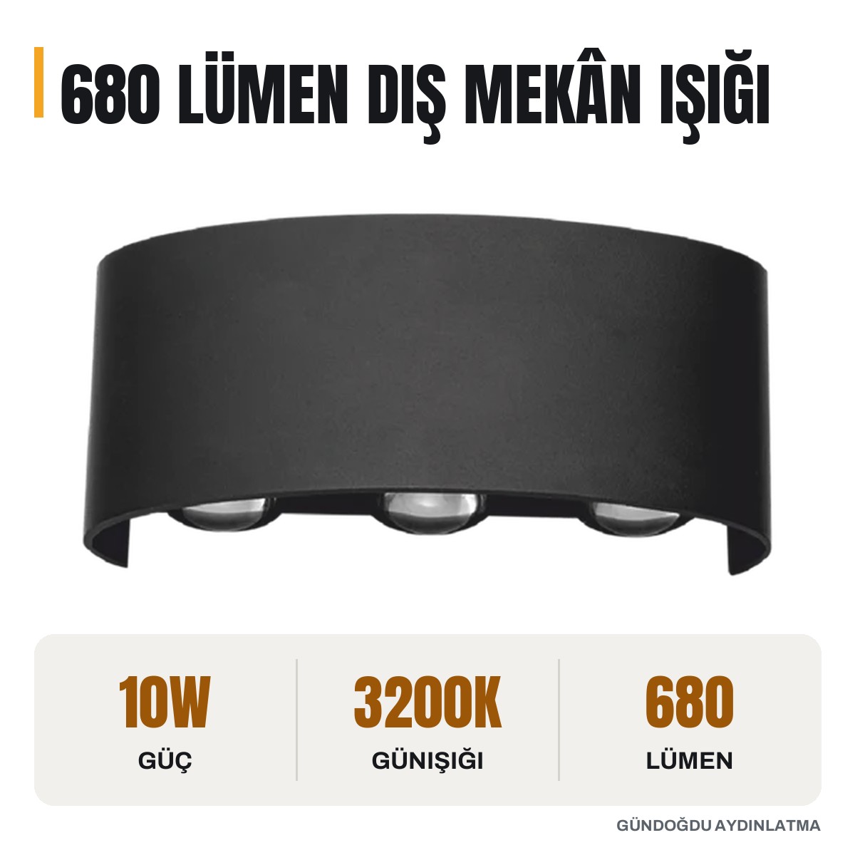 CATA Haiti 10W Dış Mekan LED Aplik 3200K Gün ışığı - CT-8011G - öne çıkan özellikler