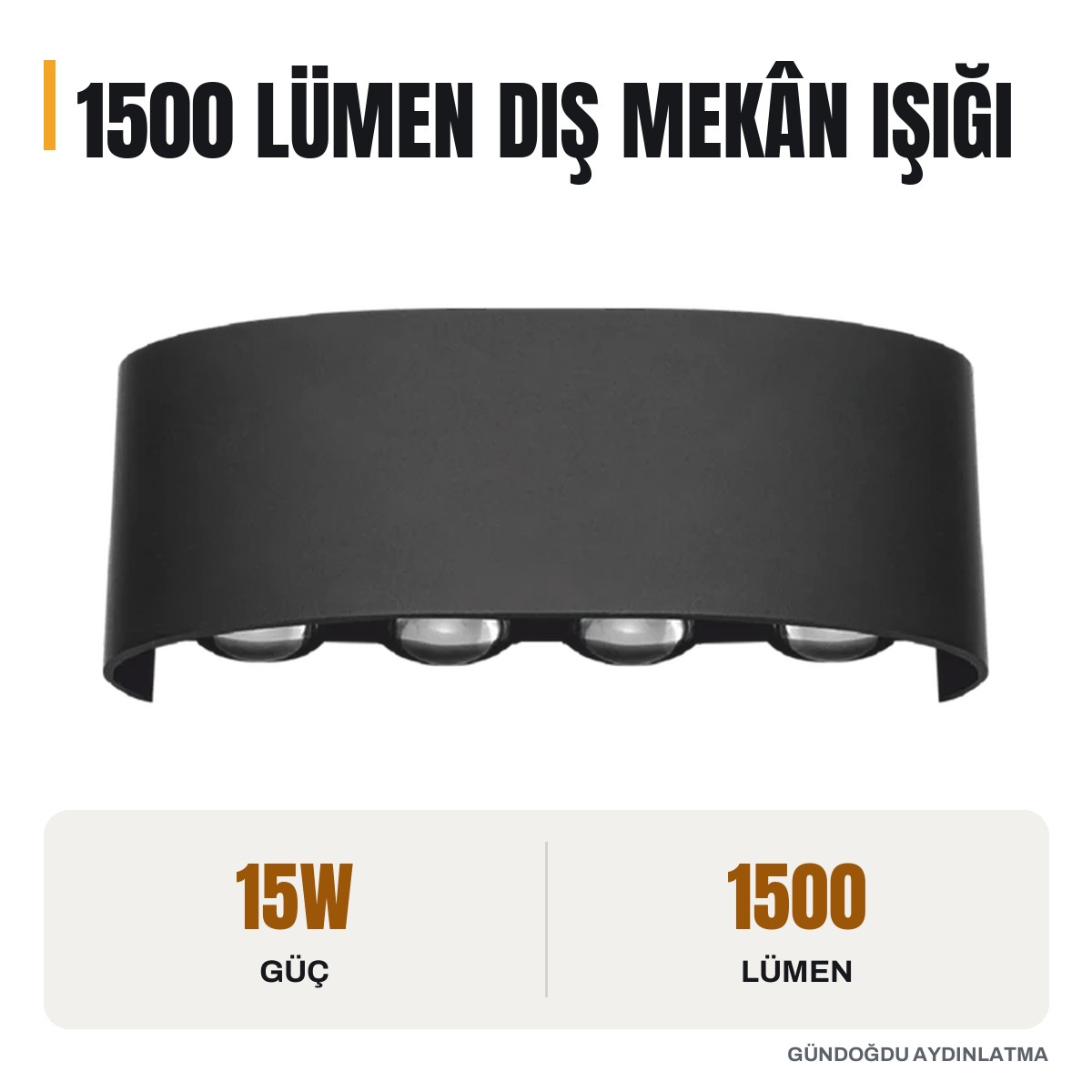 CATA Karpi 15W Dış Mekan LED Aplik Amber - CT-8013A - öne çıkan özellikler