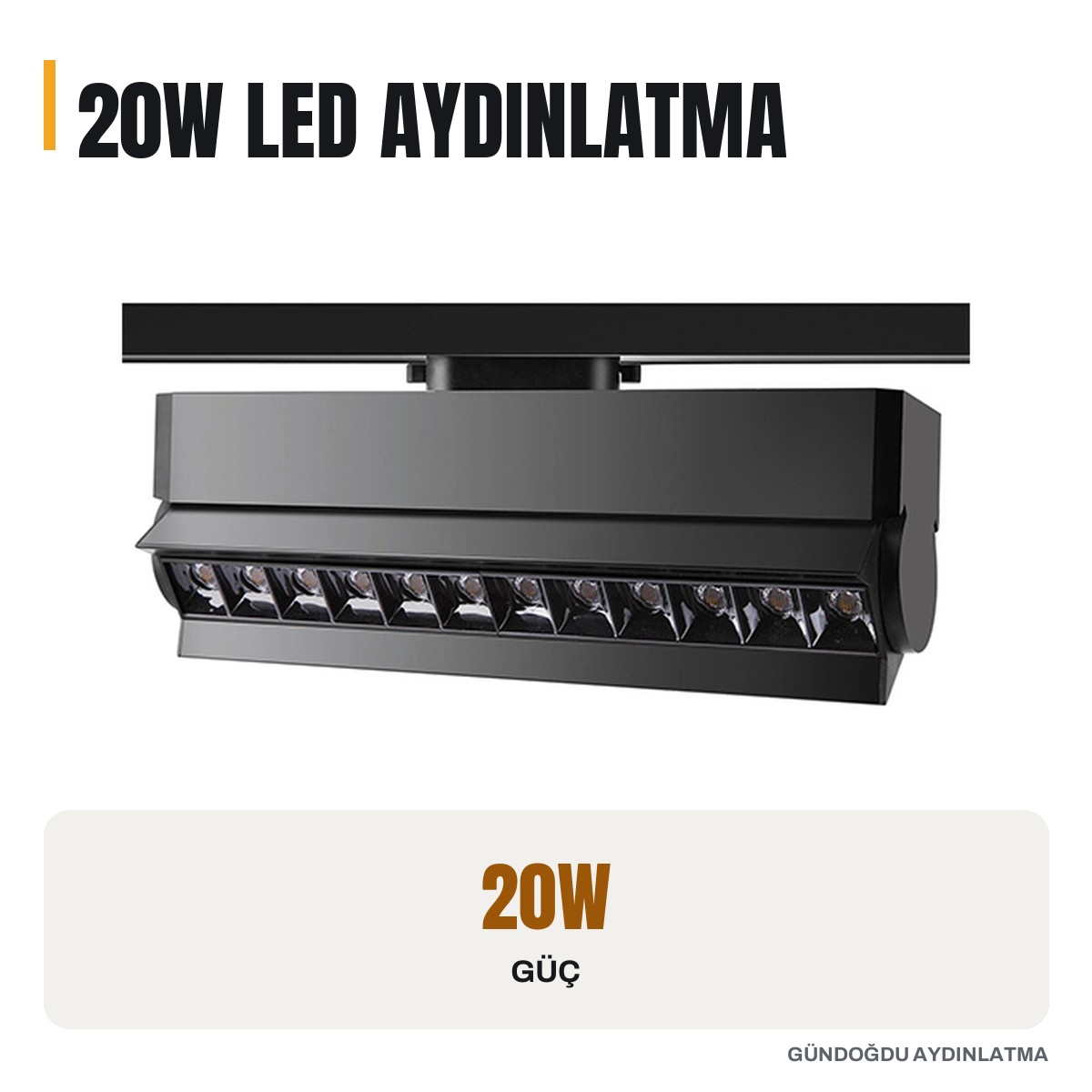 GOYA 20W Samsung Ledli Mercekli Ray Spot Mağaza Aydınlatma Armatürü - GY-3655-20 - öne çıkan özellikler