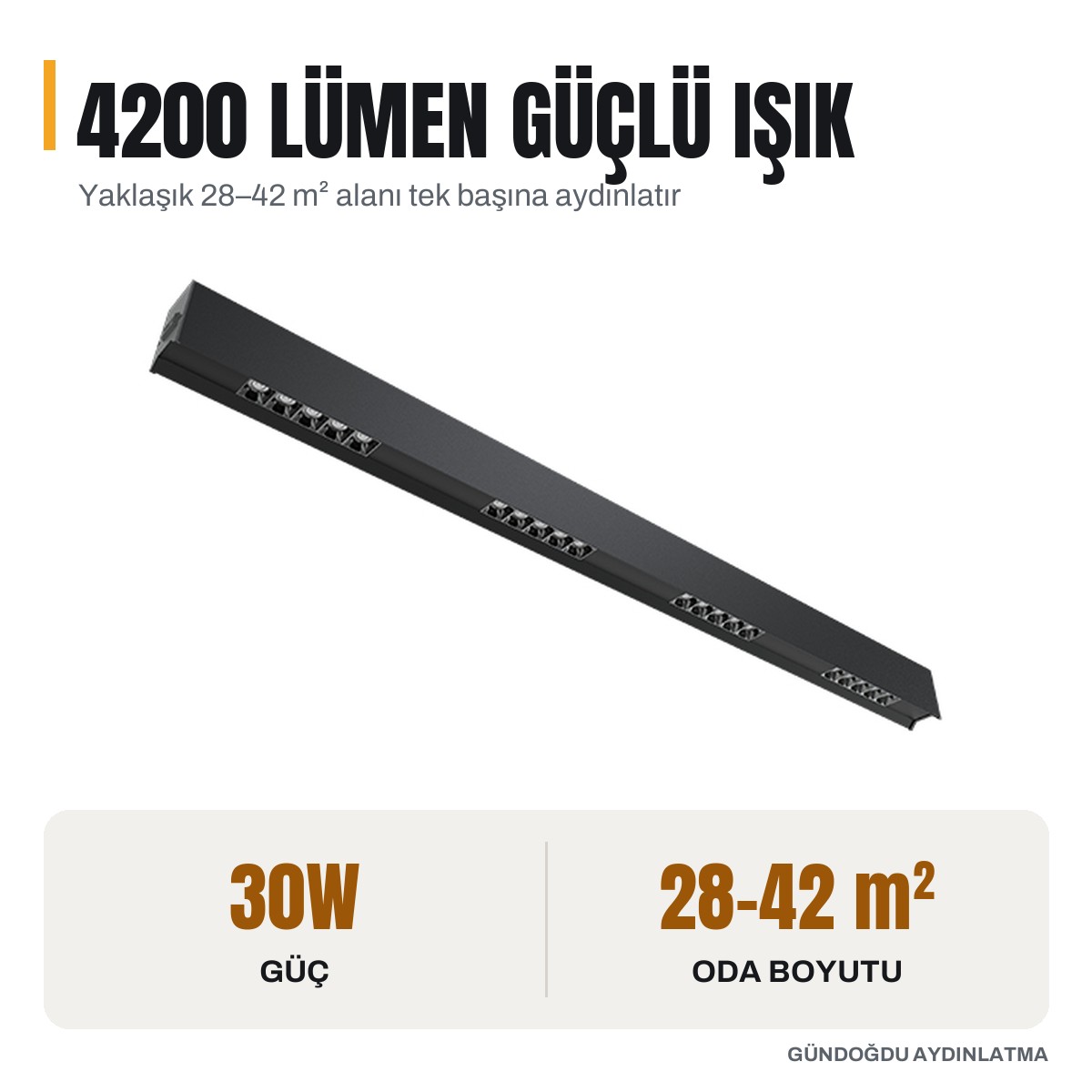 GOYA 30W Samsung Ledli Mercekli Dekoratif Sarkıt Linear Armatür 90CM - GY-8041-90 - öne çıkan özellikler