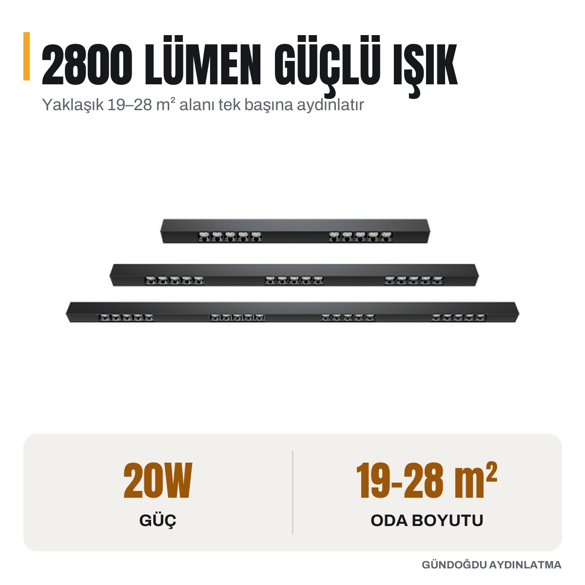 GOYA 20W Samsung Ledli Mercekli Dekoratif Sarkıt Linear Armatür 60CM - GY-8043-60 - öne çıkan özellikler