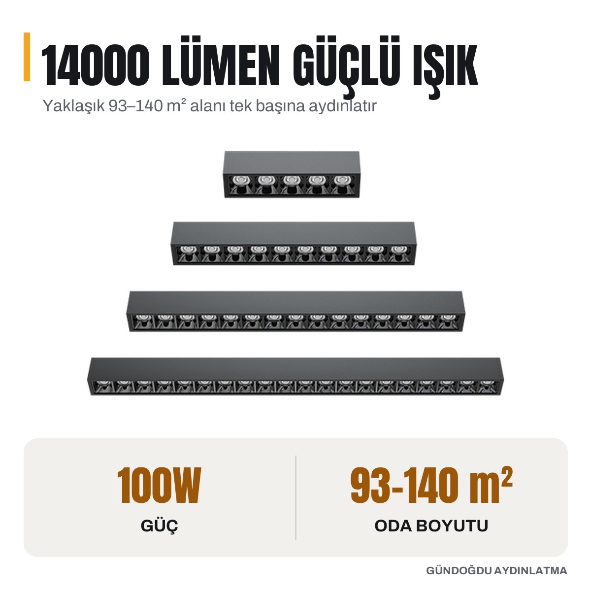 GOYA 100W Samsung Ledli Mercekli Dekoratif Sarkıt Linear Armatür 150CM - GY-8044-150 - öne çıkan özellikler