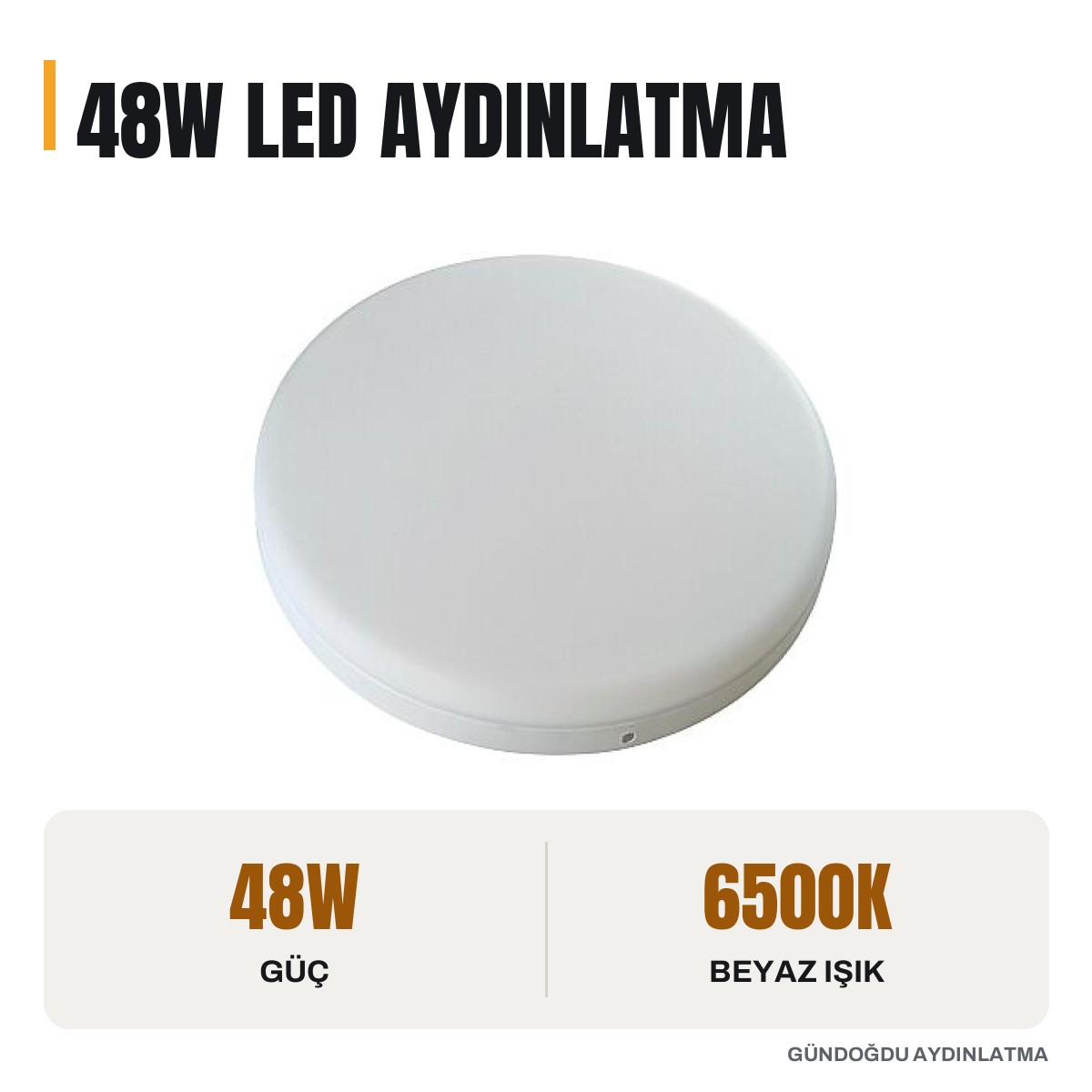 JUPITER Iva Üstü LED Panel 48W 6500K Beyaz Işık Beyaz - LC648-6500K - öne çıkan özellikler