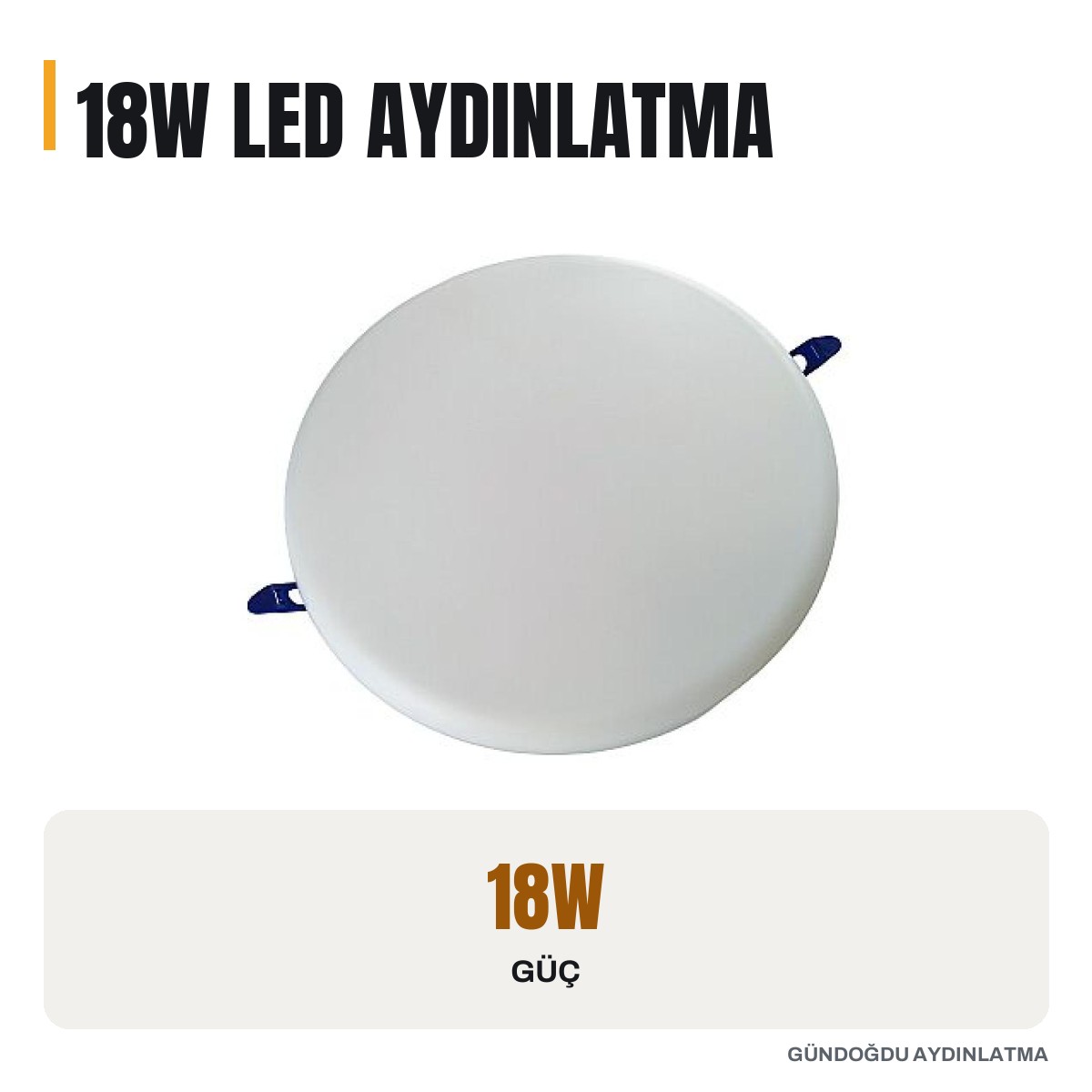 JUPITER 18W Sıva Altı Yuvarlak Ayarlanabilir PMMA LED Panel 6500KELVIN - LD618-B865 - öne çıkan özellikler