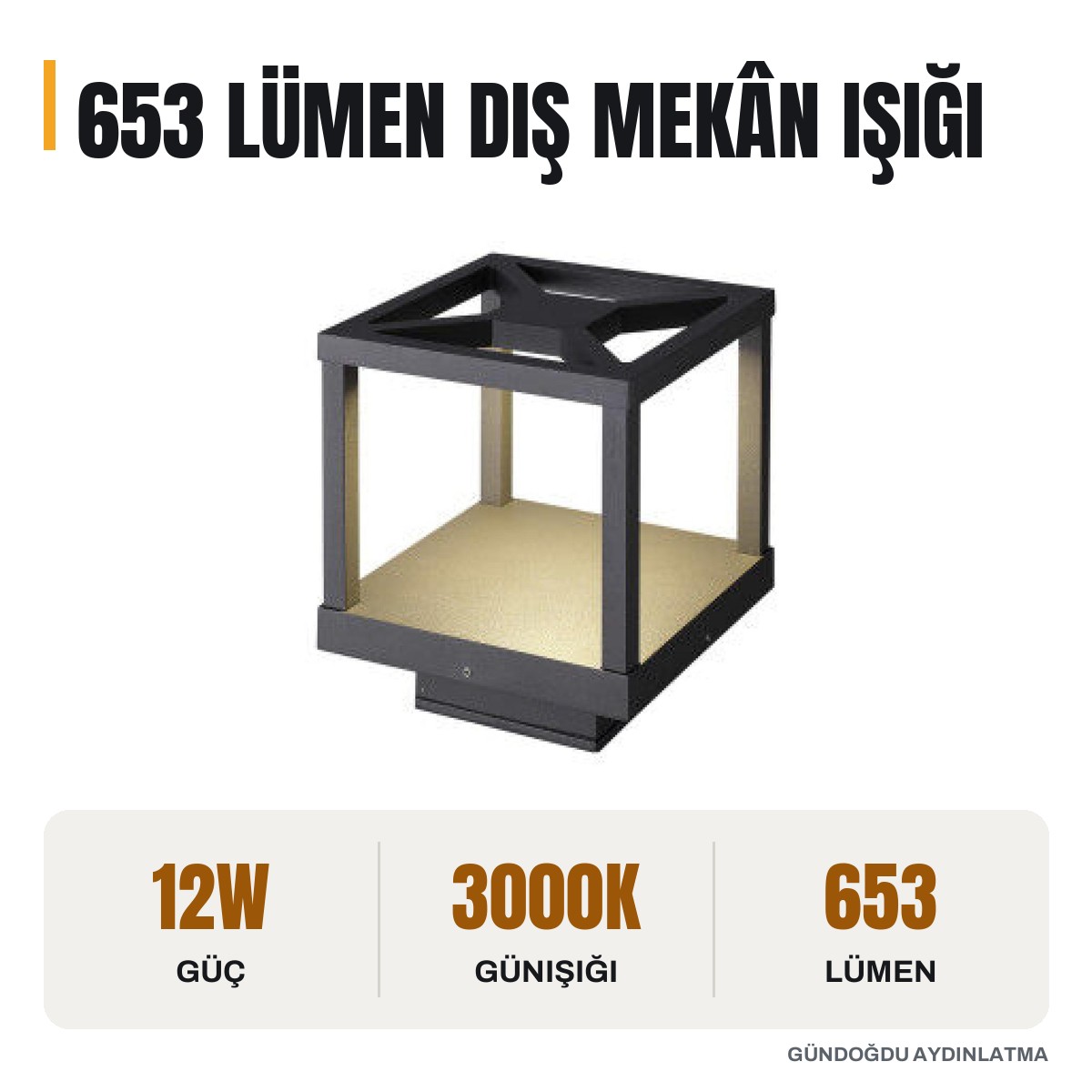 JUPITER 12W 3000K Gün Işığı LED Bahçe Baba - - LG990 - öne çıkan özellikler