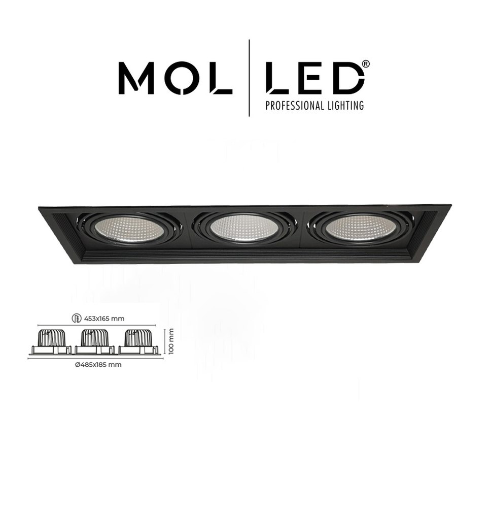 MOLLED Vella Serisi 3x30W / 3x40W Üçlü Hareketli Sıva Altı LED Spot - MOL2083D - ürün görseli