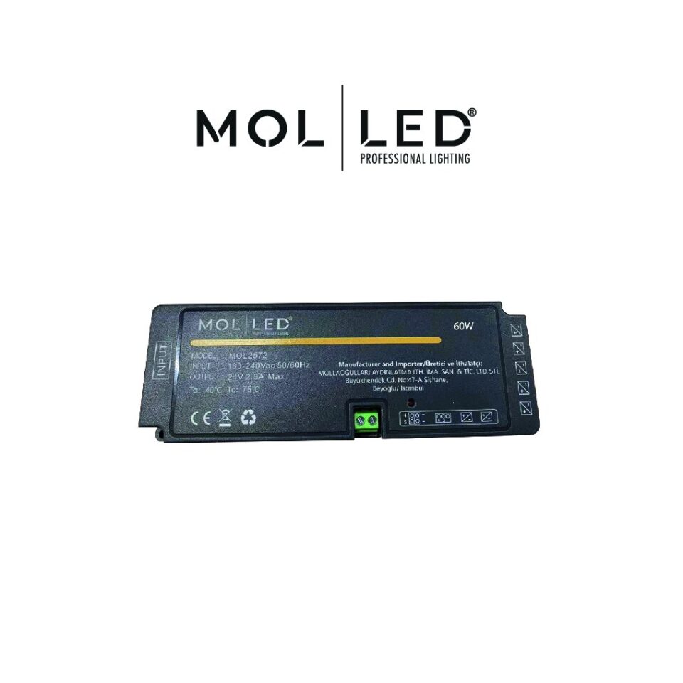 MOLLED Aybars Serisi 60W 24V LED Driver - MOL2572 - ürün görseli