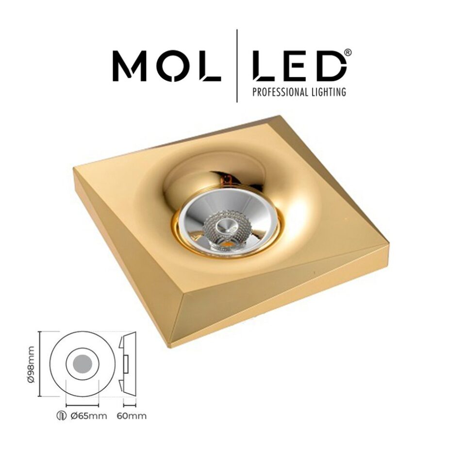 MOLLED Premium Serisi Gold Kare Sıva Altı GU10 Spot - MOL4010 - ürün görseli