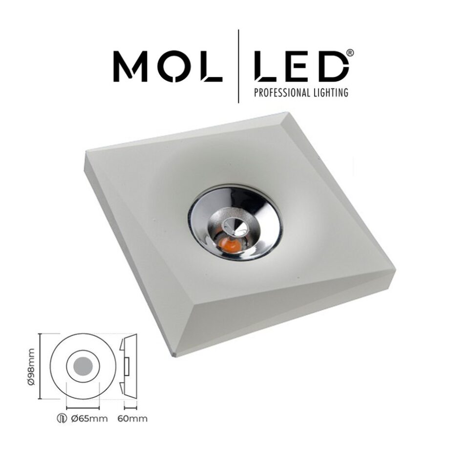 MOLLED Premium Serisi Beyaz Kare Sıva Altı GU10 Spot - MOL4012 - ürün görseli