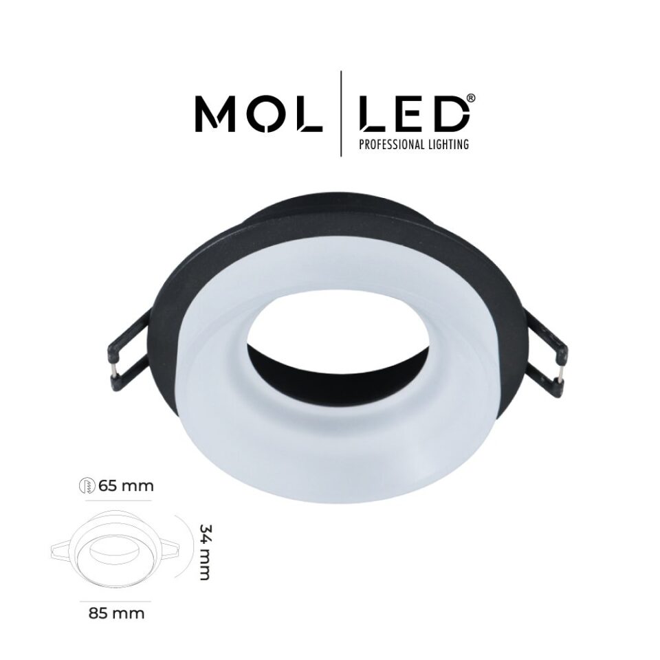 MOLLED Beyaz/Siyah Yuvarlak Sıva Altı GU10 Spot - MOL4174 - ürün görseli