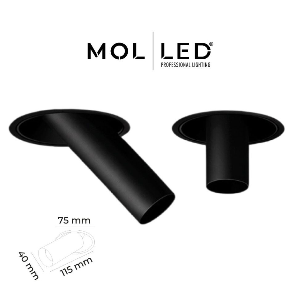MOLLED Prizma Serisi 8W Trimless Sıva Altı LED Spot – Siyah Kasa 2700K - MOL5002-7 - ürün görseli