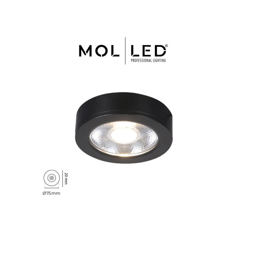 MOLLED 3W Siyah Sıva Üstü Mini LED Spot 3000K - MOL7003 - ürün görseli