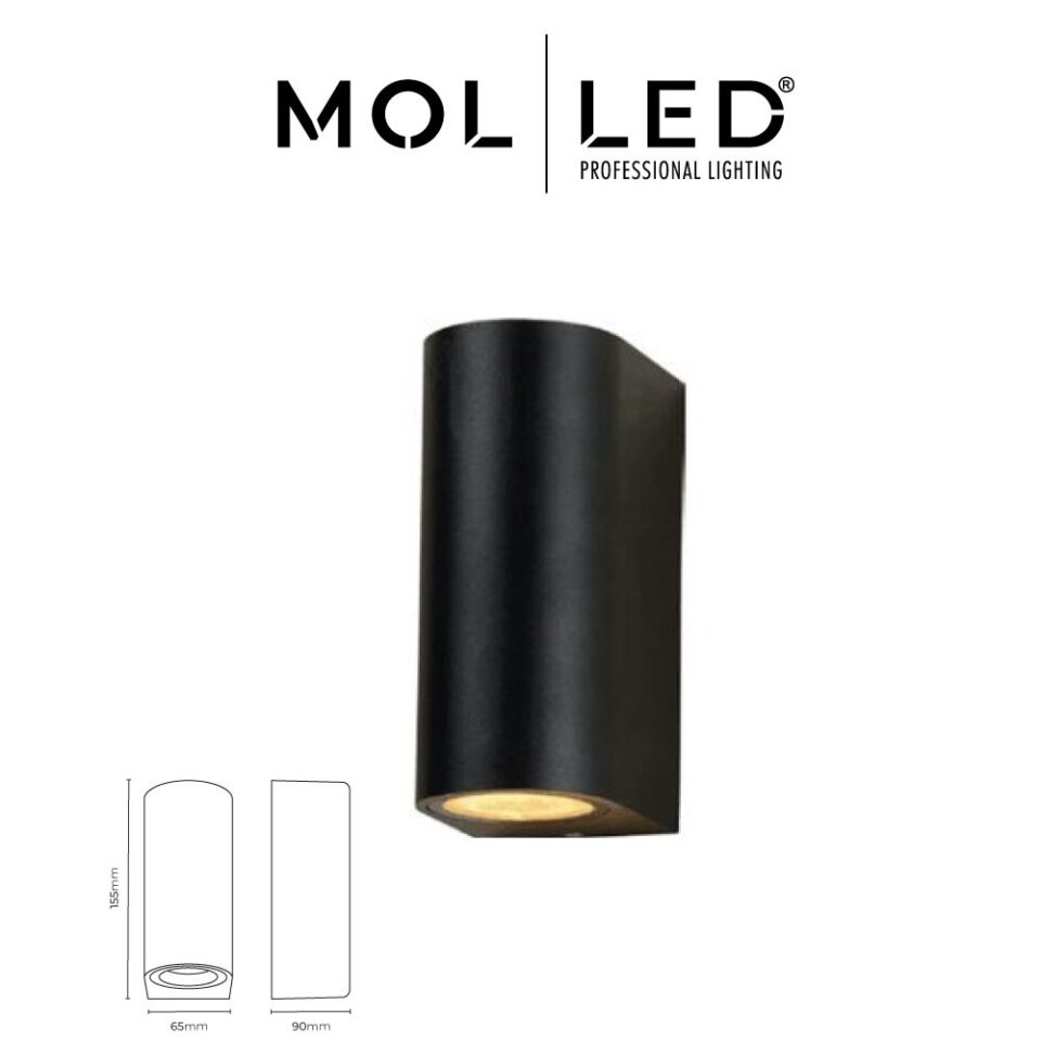 MOLLED Vistalux Serisi Siyah / Beyaz / Antrasit Silindir GU10 Duylu Dekoratif Aplik - MOL8006 - ürün görseli
