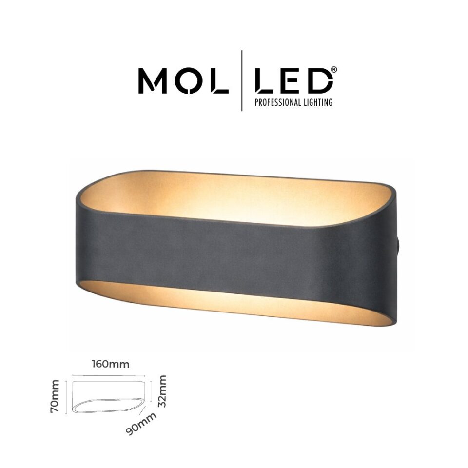 MOLLED Vistalux Serisi 5W Beyaz / Saten Gold Dekoratif LED Aplik 3000K - MOL8023 - ürün görseli