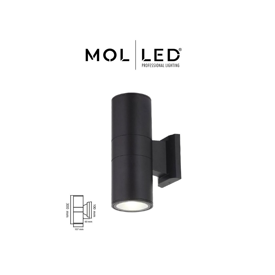 MOLLED Vistalux Serisi Siyah / Beyaz / Antrasit Çift Yönlü GU10 Duylu Dekoratif Aplik - MOL8028 - ürün görseli