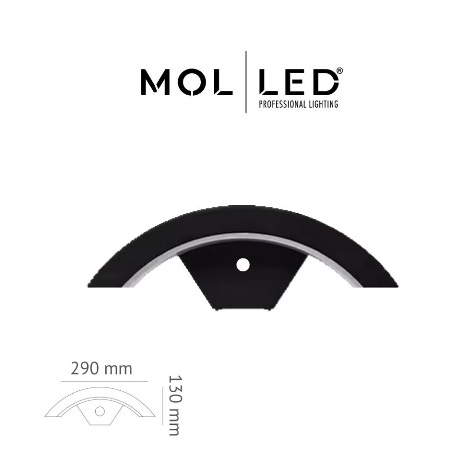 MOLLED Belek Serisi Sensörlü 12W 3000K Siyah LED Bollard Aydınlatma - MOL8820 - ürün görseli