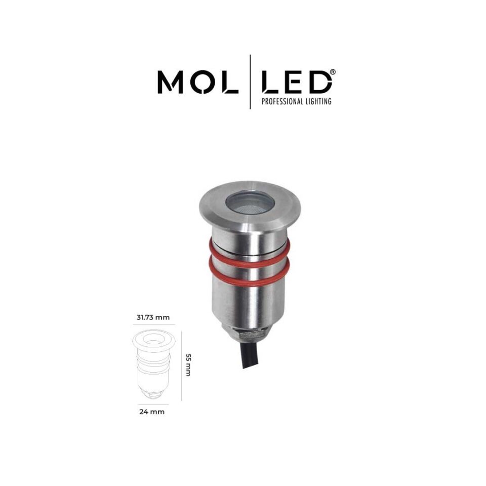 MOLLED 1W Saten Kasa 12 Volt Dış Mekan Zemin LED Aydınlatması 3000K - MOL9022 - ürün görseli