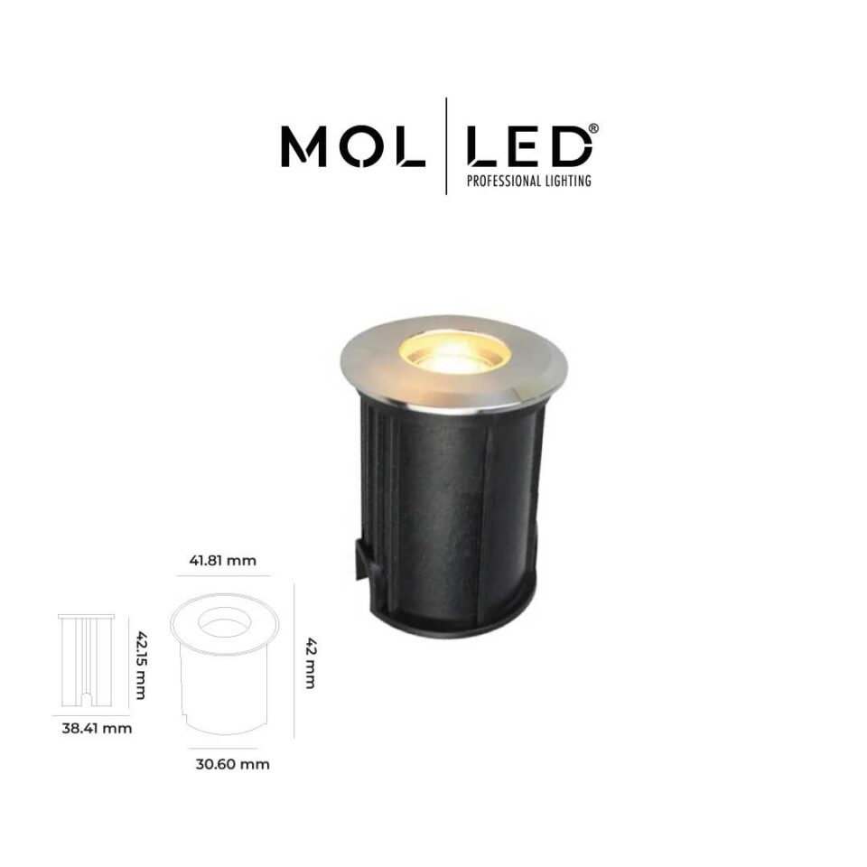 MOLLED 1W Saten Kasa 12 Volt Dış Mekan Zemin LED Aydınlatması 3000K - MOL9023 - ürün görseli