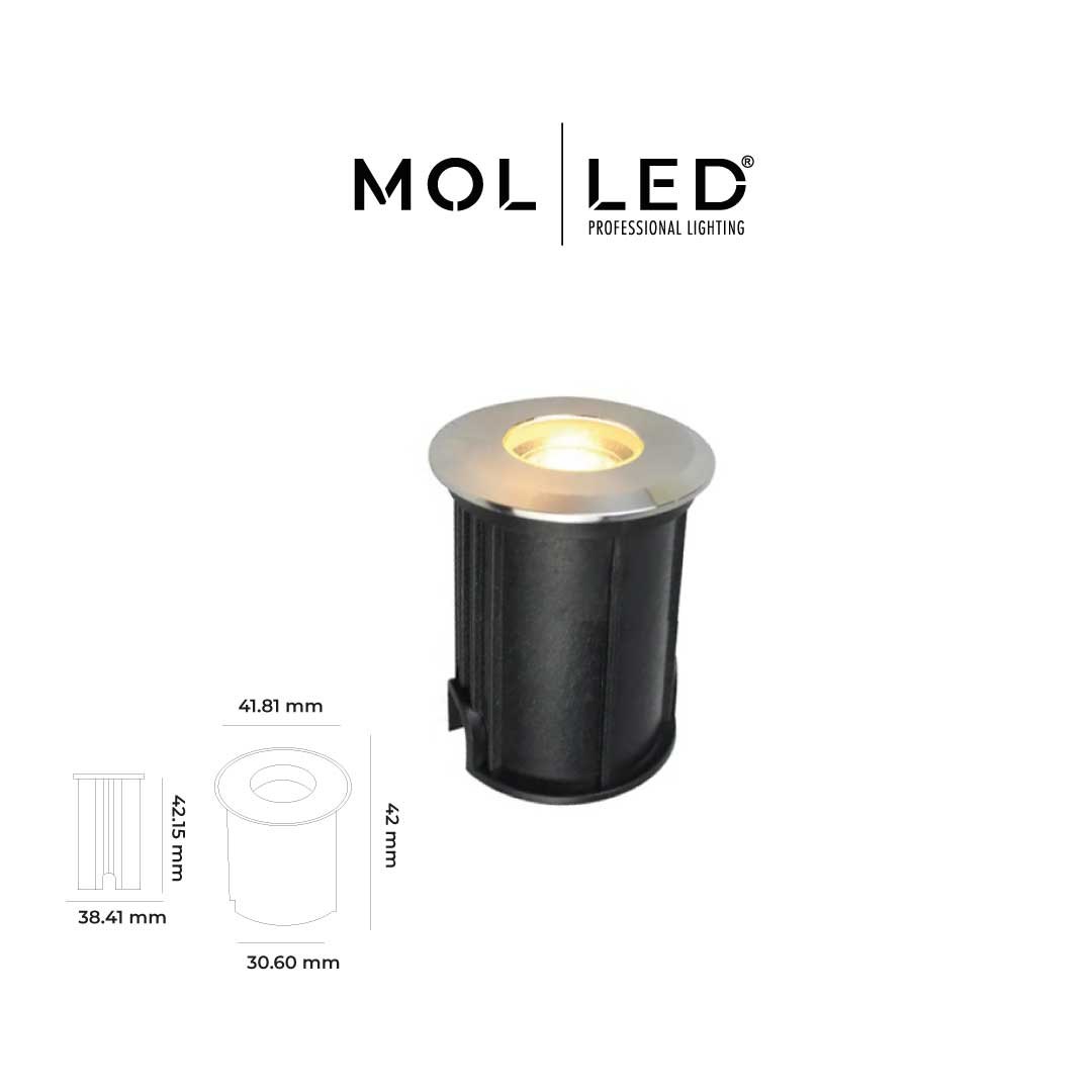 MOLLED 1W Saten Kasa 12 Volt Dış Mekan Zemin LED Aydınlatması 3000K - MOL9023 - ürün görseli