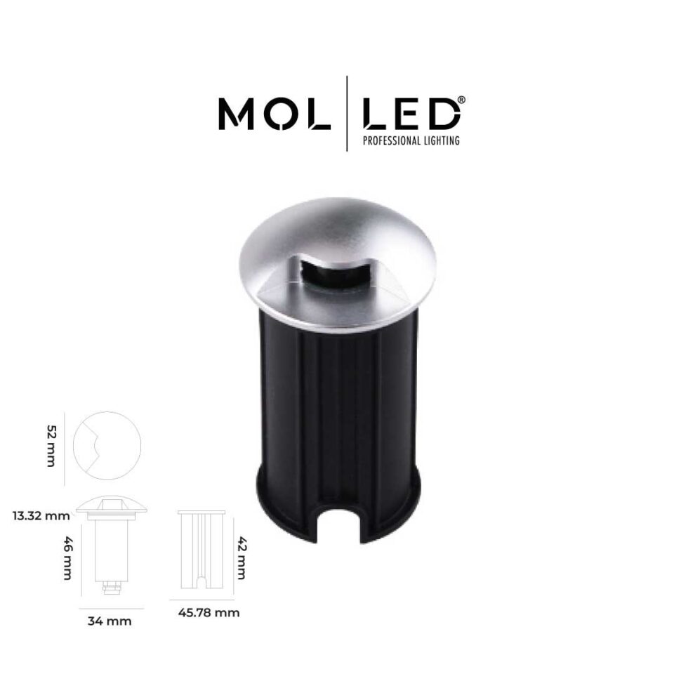 MOLLED 1W Saten Kasa Tek Yönlü 12 Volt Dış Mekan Zemin LED Aydınlatması 3000K - MOL9025 - ürün görseli