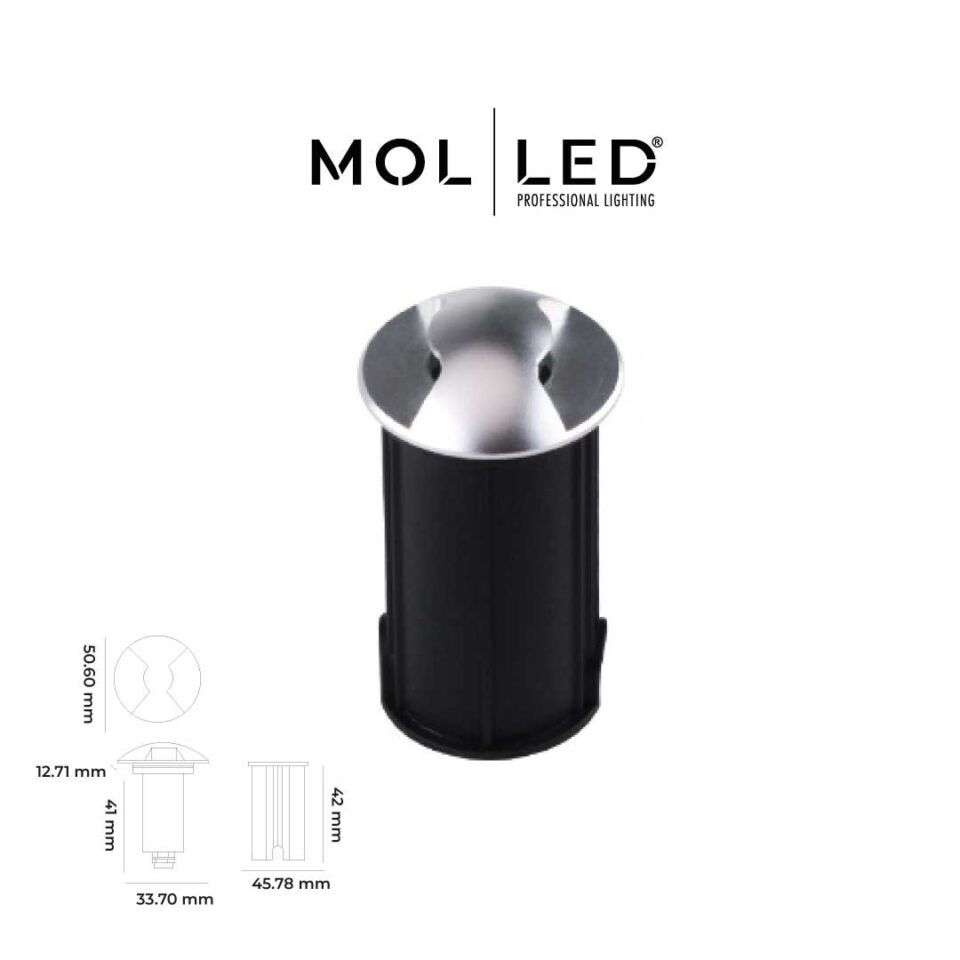 MOLLED 1W Saten Kasa Çok Yönlü 12 Volt Dış Mekan Zemin LED Aydınlatması 3000K - MOL9027 - ürün görseli