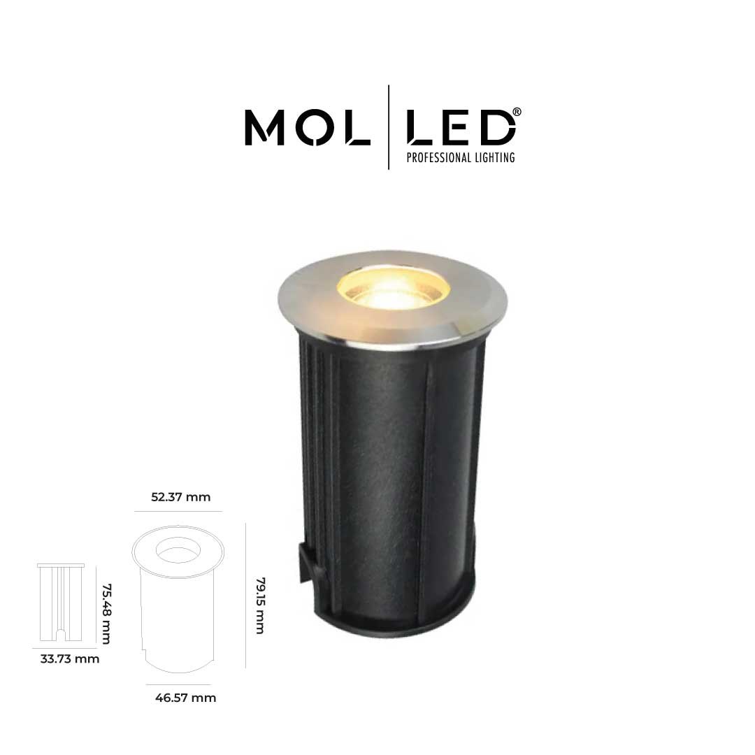 MOLLED 1W Saten Kasa 12 Volt Dış Mekan Zemin LED Aydınlatması 3000K - MOL9028 - ürün görseli