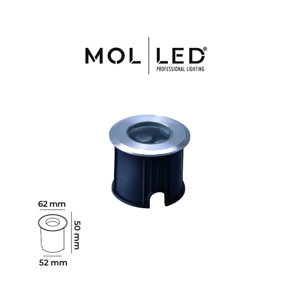 MOLLED 3W Saten Kasa 12 Volt Dış Mekan Zemin LED Aydınlatması 3000K - MOL9029 - ürün görseli
