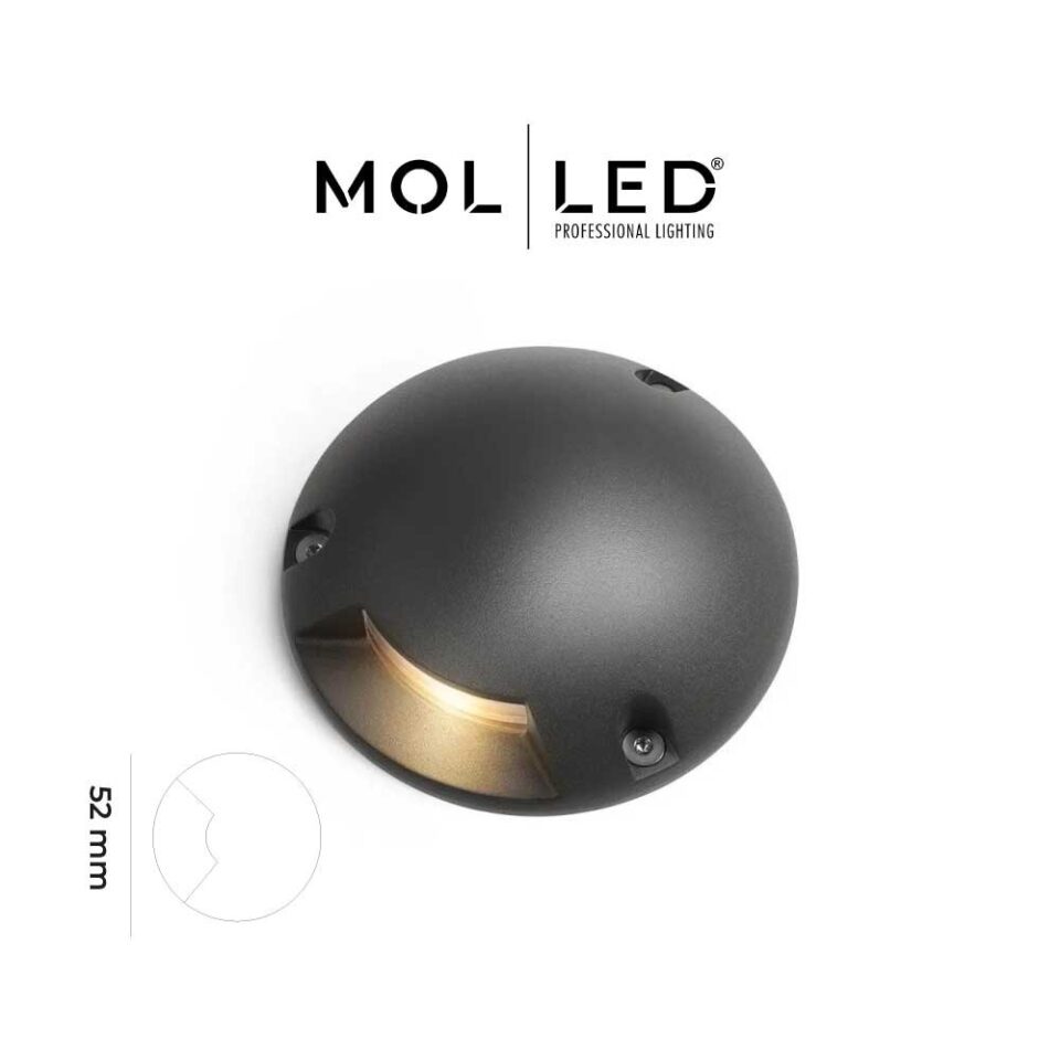 MOLLED 5W Siyah Kasa Çok Yönlü 220 Volt Dış Mekan Zemin LED Aydınlatması 3000K - MOL9032 - ürün görseli