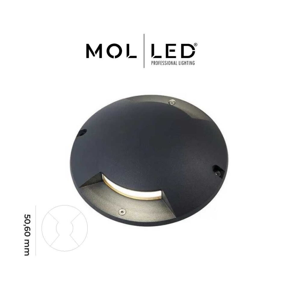 MOLLED 5W Siyah Kasa Çok Yönlü 220 Volt Dış Mekan Zemin LED Aydınlatması 3000K - MOL9033 - ürün görseli