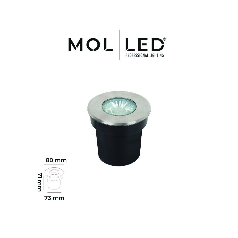 MOLLED 5W Saten Kasa 220 Volt Dış Mekan Zemin LED Aydınlatması 3000K - MOL9045 - ürün görseli