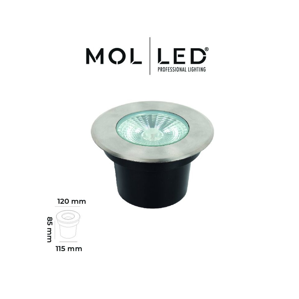 MOLLED 12W Saten Kasa 220 Volt Dış Mekan Zemin LED Aydınlatması 3000K - MOL9047 - ürün görseli