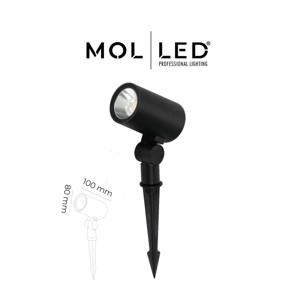 MOLLED Plato Serisi 20W Siyah Kazıklı LED Çim Armatürü 3000K - MOL9052-1 - ürün görseli
