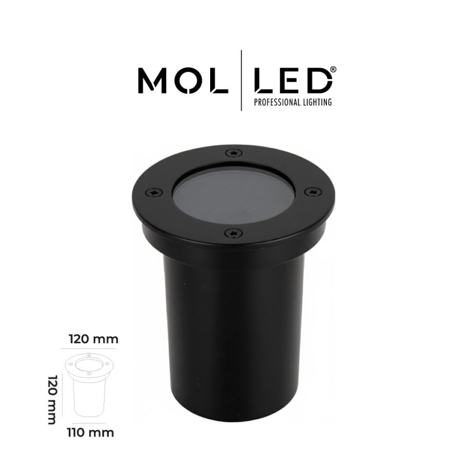 MOLLED Siyah Yuvarlak GU10 Duylu Dış Mekan Zemin Aydınlatması IP65 - MOL9060 - ürün görseli
