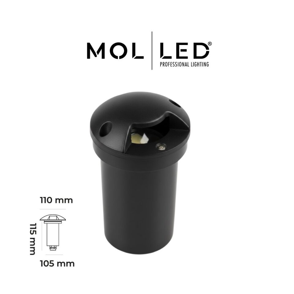 MOLLED Siyah Çok Yönlü GU10 Duylu Dış Mekan Zemin Aydınlatması IP65 - MOL9061 - ürün görseli