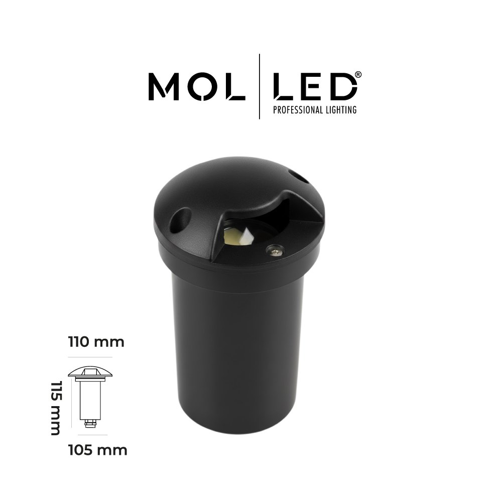MOLLED Siyah Çok Yönlü GU10 Duylu Dış Mekan Zemin Aydınlatması IP65 - MOL9061 - ürün görseli