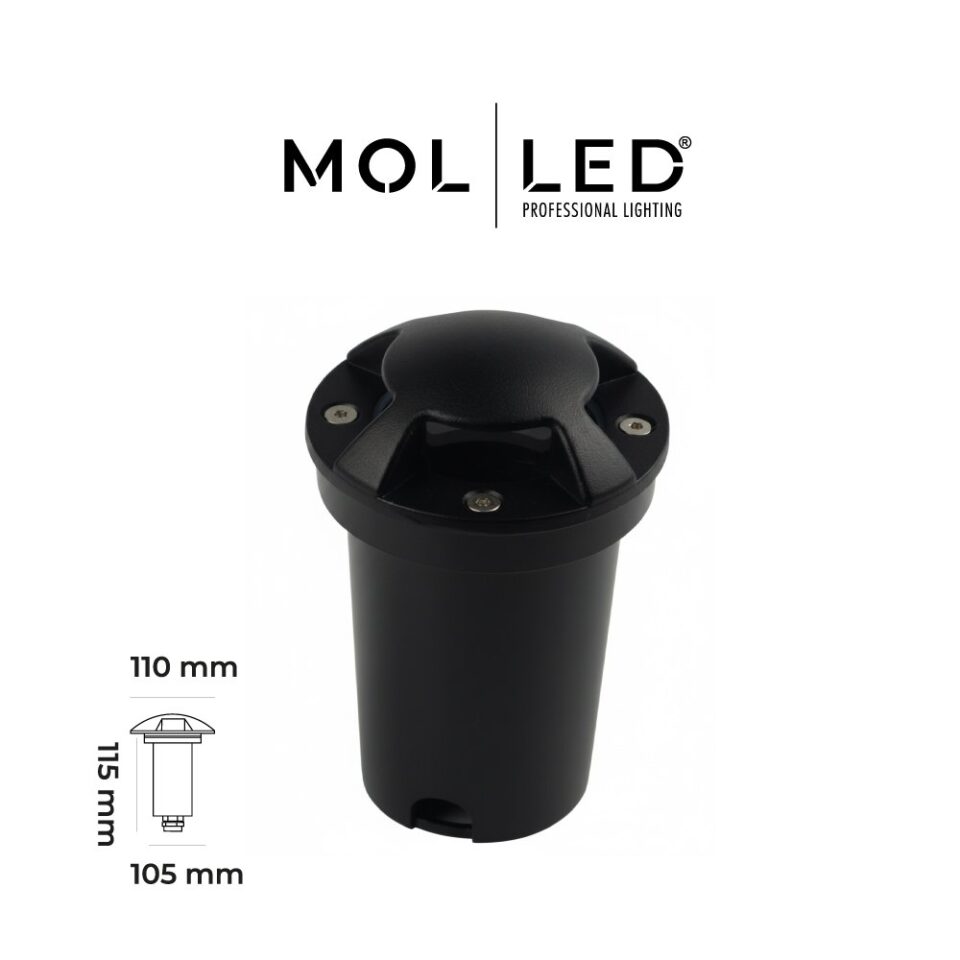 MOLLED Siyah Çok Yönlü GU10 Duylu Dış Mekan Zemin Aydınlatması IP65 - MOL9064 - ürün görseli