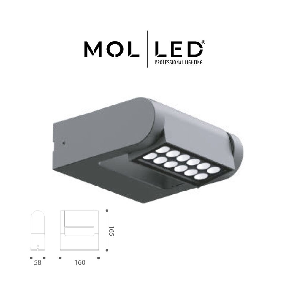 MOLLED Didim Serisi 12W 3000K Antrasit Hareketli LED Bollard Aydınlatma - MOL9906 - ürün görseli