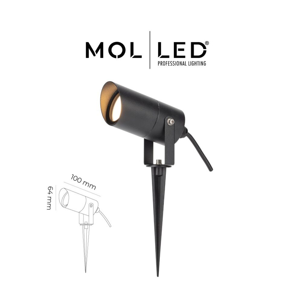 MOLLED Plato Serisi Antrasit GU10 Duylu Kazıklı Çim Armatürü - MOL9916 - ürün görseli