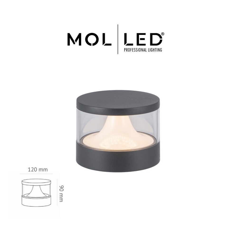 MOLLED Alaçatı Serisi 10W 3000K Antrasit LED Bollard Aydınlatma - MOL9919 - ürün görseli