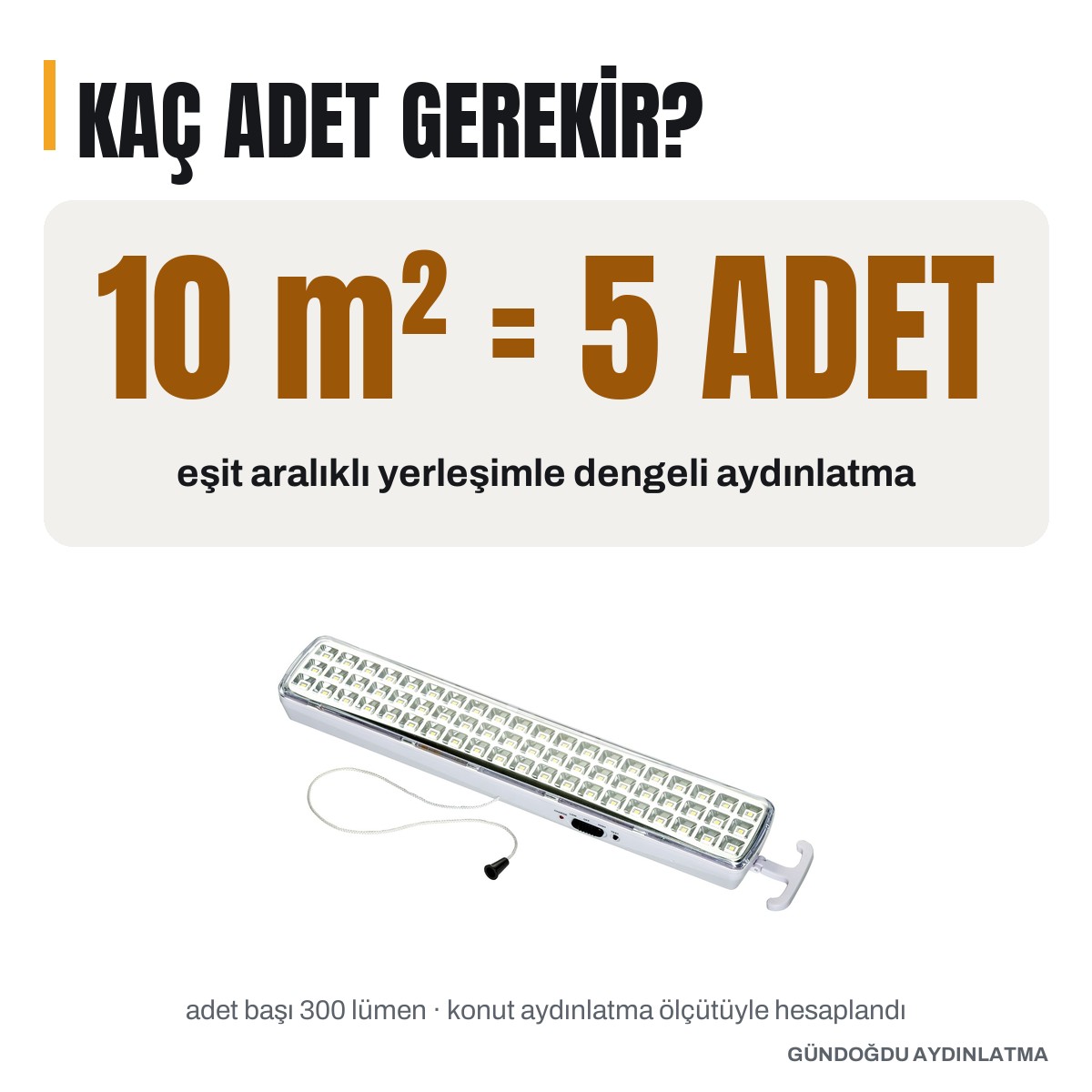 NOAS DATÇA LED AYDINLATMA ÜRÜNÜ YL05-1011 - oda ve adet rehberi
